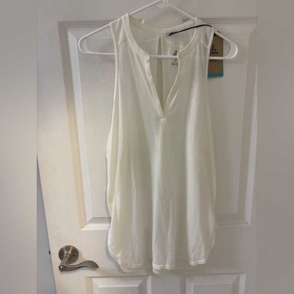 Prana Women's White Sleeveless Tank Top